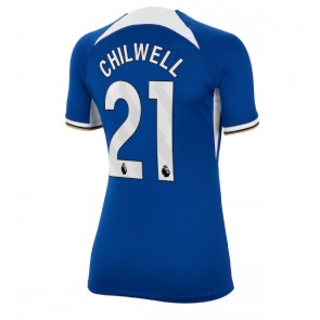 Chelsea Ben Chilwell #21 Koszulka Podstawowych Kobiety 2023-24 Krótki Rękaw